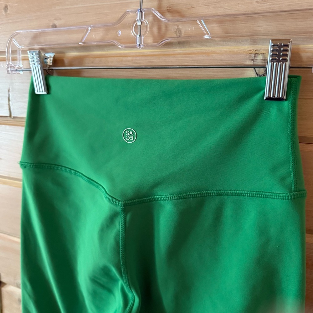 Sage Collective Emerald Green High-Rise Leggings Women’s XS Yoga Gym Activewear